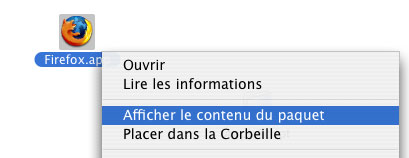 Afficher le contenu du paquet