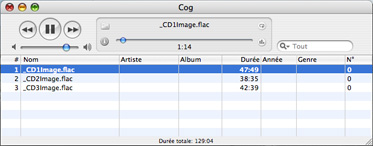 Cog : lire les fichiers flac