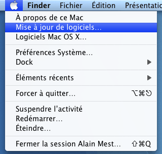 Mise à jour de logiciels
