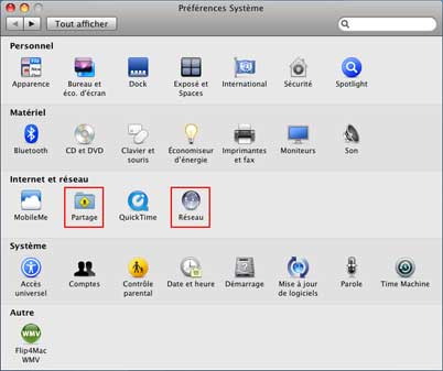 Préférences système